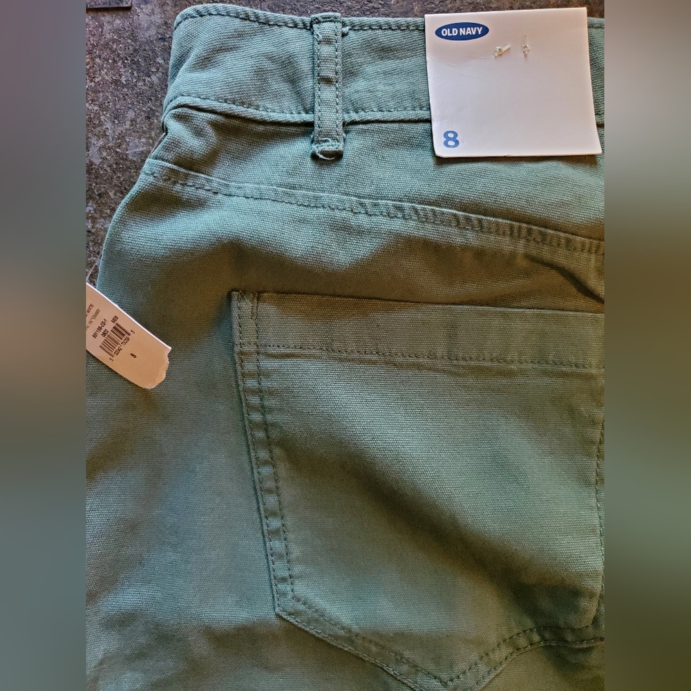 Old Navy Green Wide Leg Crop Pants